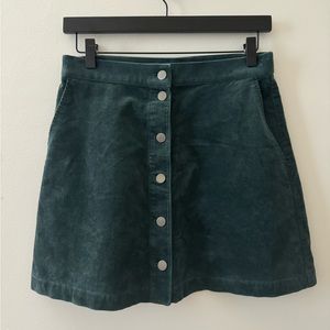 Uniqlo Green Corduroy Skirt